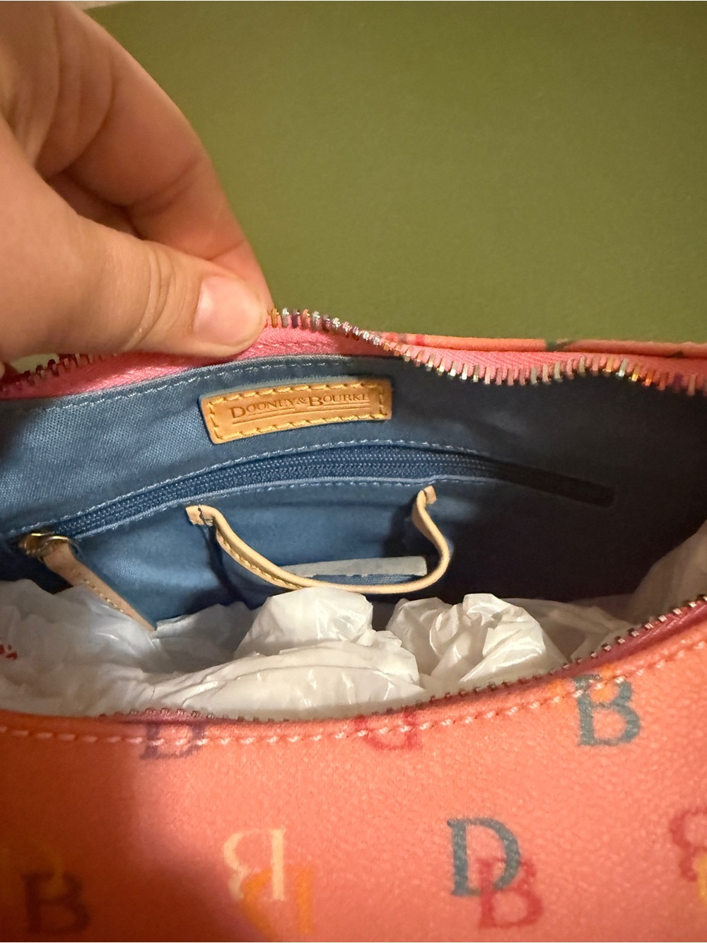 Dooney & Bourke Vintage Y2K It Collection Pink Monogram Bucket Bag Shoulder NWT - Picture 8 of 10